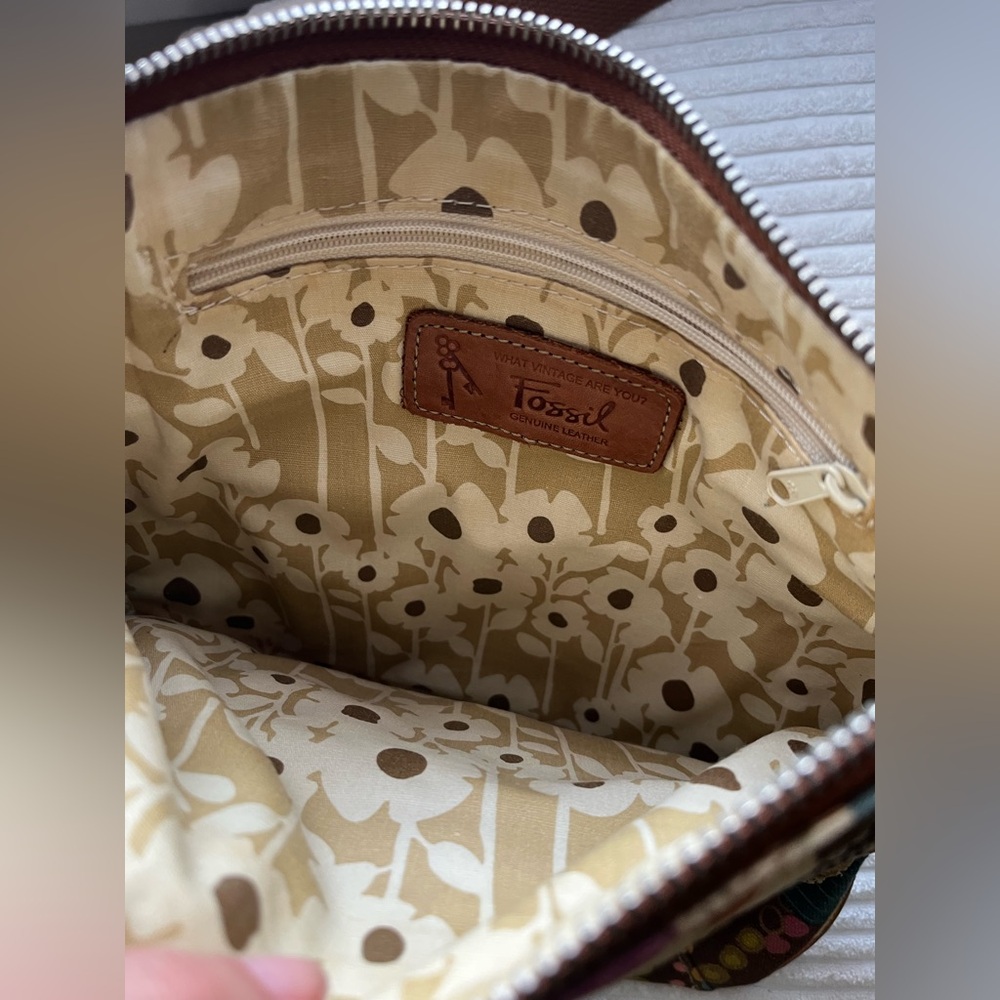 Fossil Unique Patchwork Cloth Purse - image 3